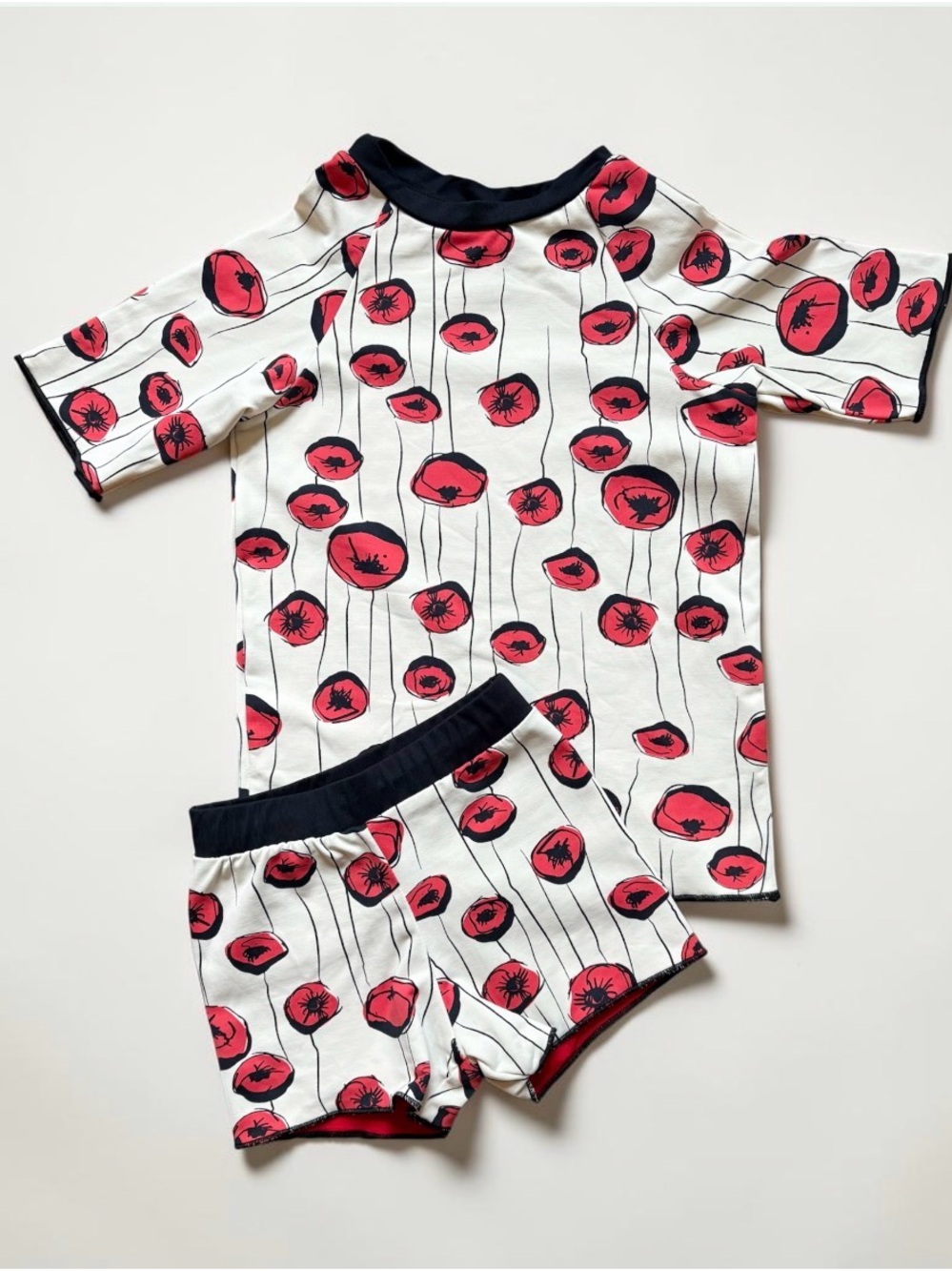 Little Creative Factory | Poppy Print Swim Matching Set | Anti-UV